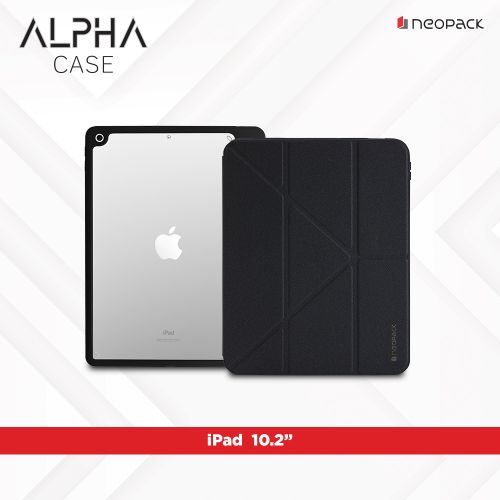 Neopack Alpha Case with Pencil Holder for iPad 10.2", Fits: All Gen. (Stone Black)