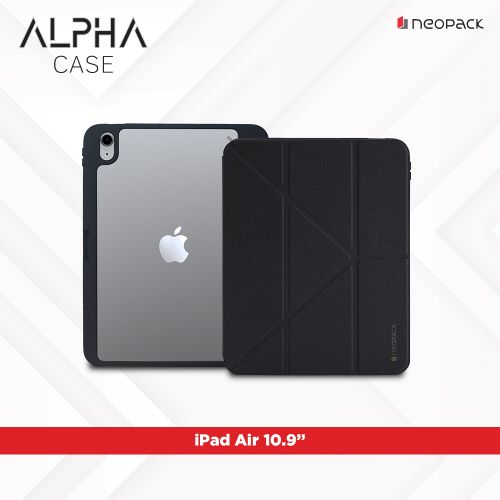 Neopack Alpha Case with Pencil Holder for iPad Air 10.9", Fits: All Gen. (Stone Black)